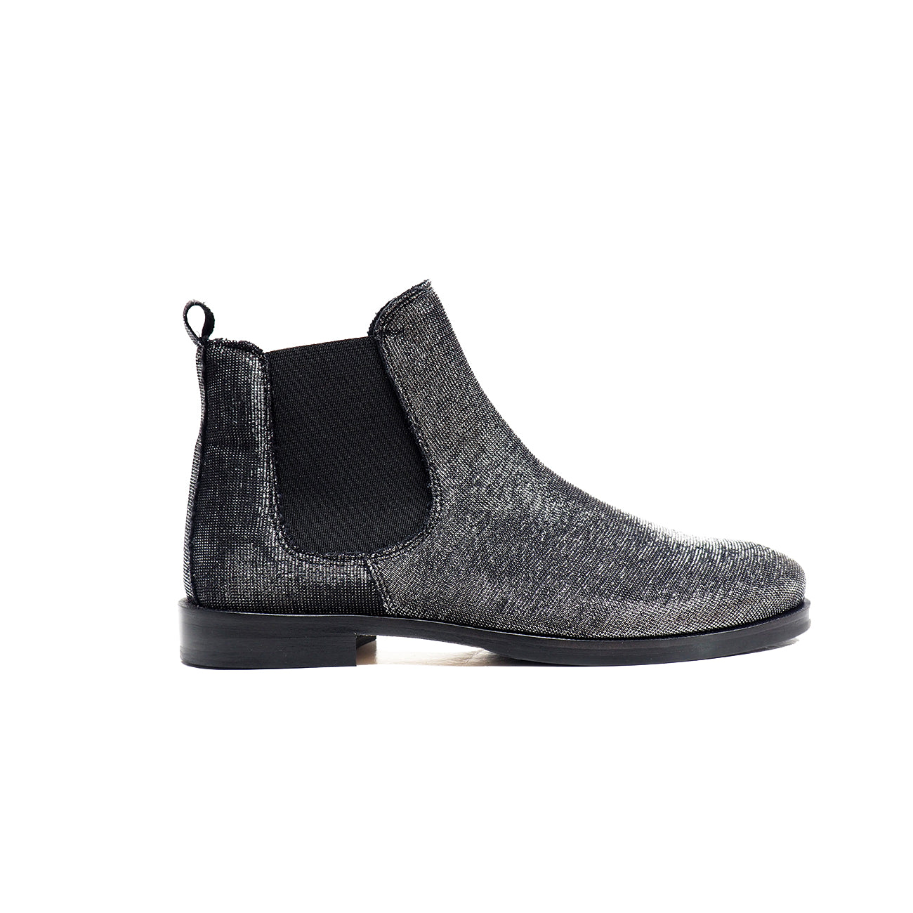 chelsea boot in black lurex