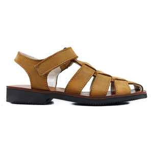 Cage Sandals in light brown nubuk leather
