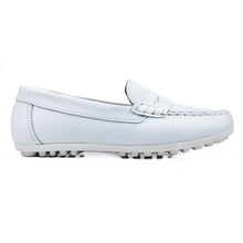 Carica l&#39;immagine nel visualizzatore di Gallery, Penny loafers in full white leather
