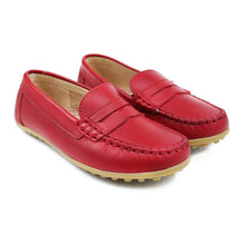 Load image into Gallery viewer, Penny loafers in red leather
