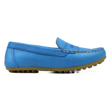Carica l&#39;immagine nel visualizzatore di Gallery, Penny loafers in royal blue leather
