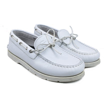 Carica l&#39;immagine nel visualizzatore di Gallery, Full white boat loafer in calf leather
