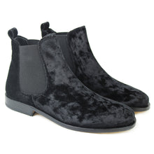 Load image into Gallery viewer, Chelsea Boots in Black Velvet
