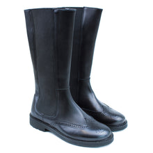 Load image into Gallery viewer, High-top Chelsea Boots in black leather
