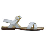 Sandals in white calfskin leather
