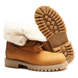 Boots in Light Brown Nabuk with Shearling