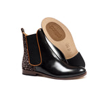 chelsea boots in animalier effect