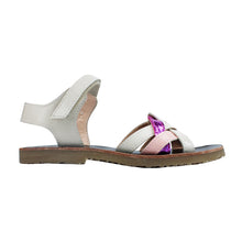 Load image into Gallery viewer, Sandals in beige/pink/violet leather
