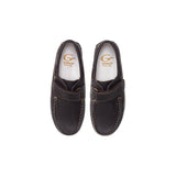 Single Strap Penny Loafer in Dark Brown Calf Leather