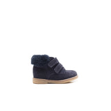 Double Strap Desert Boots in Blue Suede Leather