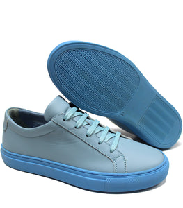 Pale blue sneakers