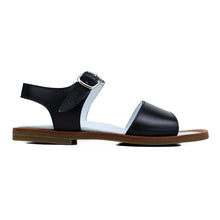 Load image into Gallery viewer, Sandals in navy calf leather
