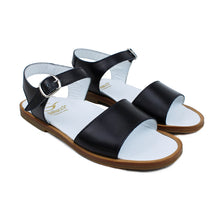 Load image into Gallery viewer, Sandals in navy calf leather
