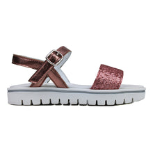 Load image into Gallery viewer, Sandals in pink glitter and chunky fashion soles
