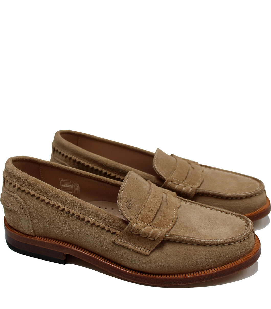 Suede boat shoes ton-sur-ton taupe
