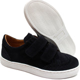 Sneakers in Blue Suede Leather