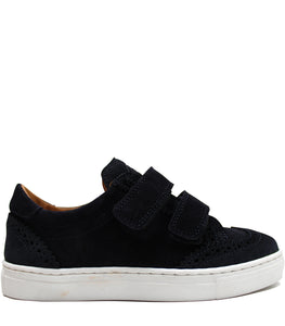 Blue & white suede sneakers