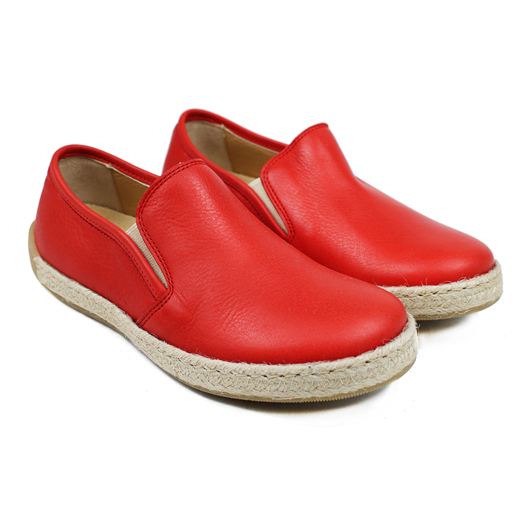 Slip On in red leather