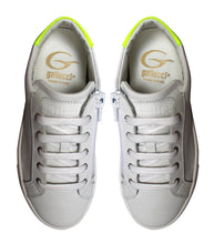 Load image into Gallery viewer, White leather sneakers with fluo details
