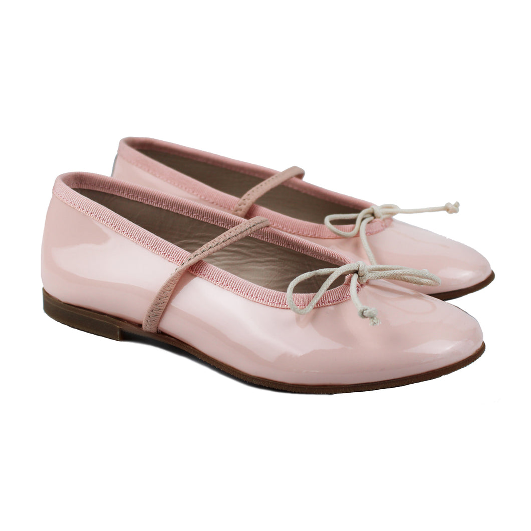 Ballerina in pink patent leather