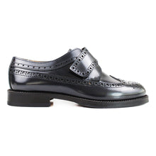 Load image into Gallery viewer, Derby in polished calf leather with velcro
