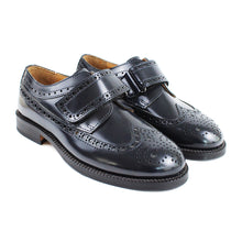 Load image into Gallery viewer, Derby in polished calf leather with velcro
