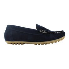 Load image into Gallery viewer, Mocassin in blue suede
