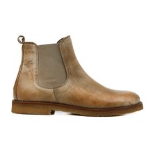 Carica l&#39;immagine nel visualizzatore di Gallery, Chelsea Boots in sand leather, vintage effect and light rubber soles
