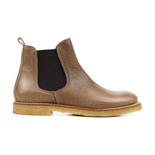 Load image into Gallery viewer, Chelsea Boots in taupe leather and light rubber soles
