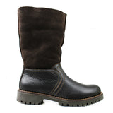 Boots in Brown in Calfskin and Suede Leather