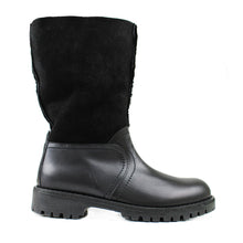 Load image into Gallery viewer, Boots in black leather/suede and warm lining
