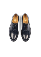 Load image into Gallery viewer, Laced derby in blue calf leather
