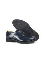 Load image into Gallery viewer, Laced derby in blue calf leather

