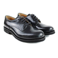 Load image into Gallery viewer, Laced derby in blue calf leather
