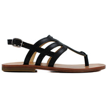 Carica l&#39;immagine nel visualizzatore di Gallery, Flip Flops in black leather
