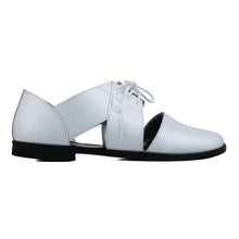 Load image into Gallery viewer, Shoes with open upper in white leather
