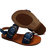 Sandals in Denim Leather