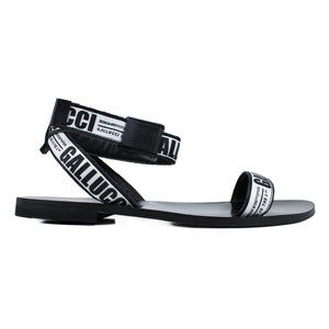 Black Sandals with signature strap