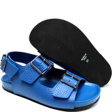 Full Blue Calfskin Leather Sandals