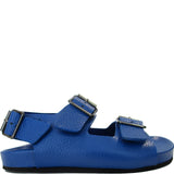 Full Blue Calfskin Leather Sandals