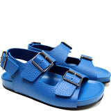 Full Blue Calfskin Leather Sandals