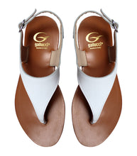 Load image into Gallery viewer, White leather sandals
