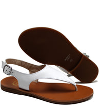 Load image into Gallery viewer, White leather sandals
