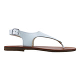 Sandals in white leather