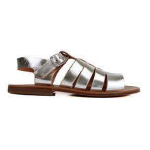 Load image into Gallery viewer, Sandals in silver laminate
