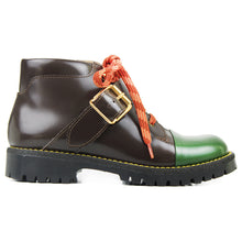 Load image into Gallery viewer, Mountain Boots in Green/Brown Calf Leather
