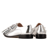Derby with Tassel in Silver Calfskin Leather