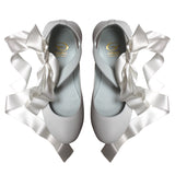 White ballerina with laces