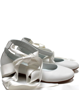 White ballerina with laces