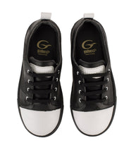 Load image into Gallery viewer, Black and white leather sneakers
